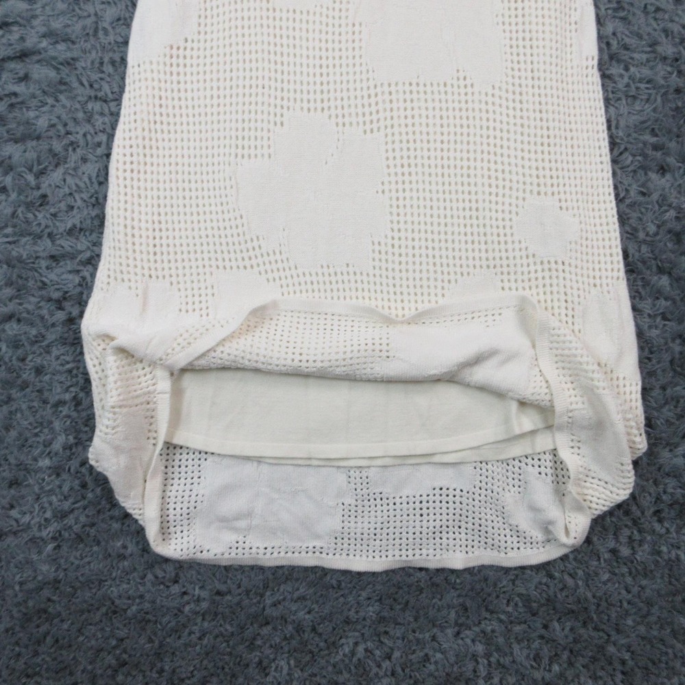 Z Supply Dress Womens M White Crochet Floral Maxi Tank Scoop Neck Lined NWT - Picture 9 of 16